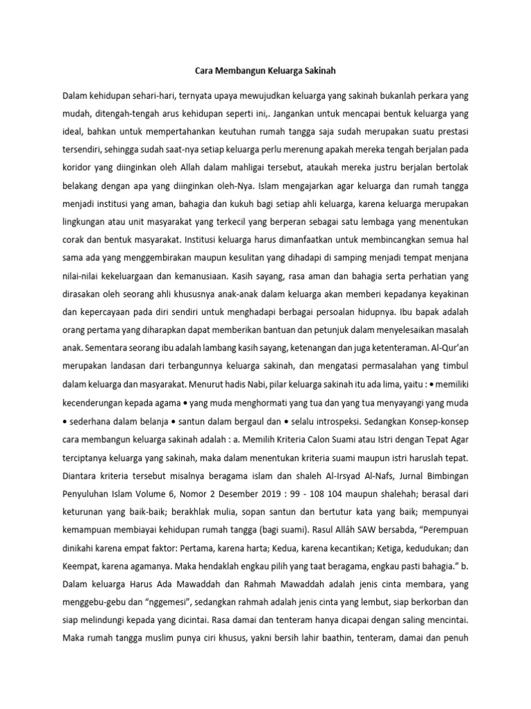 Cara Membangun Keluarga Sakinah